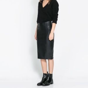 ZARA leather skirt